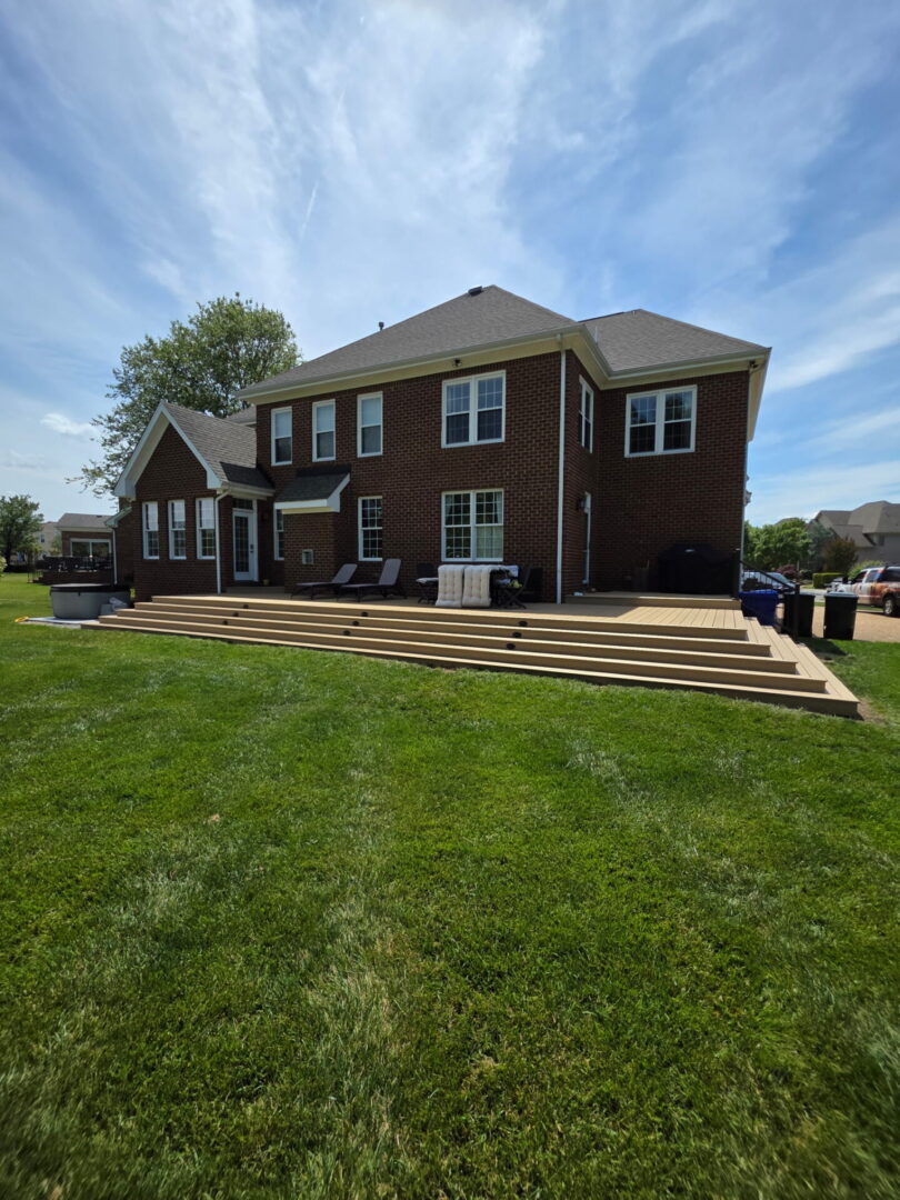 Completed composite deck project by B&B Decks