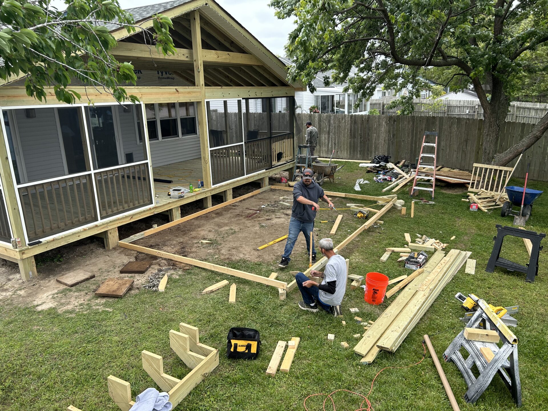 Premium backyard deck project in Hampton Roads