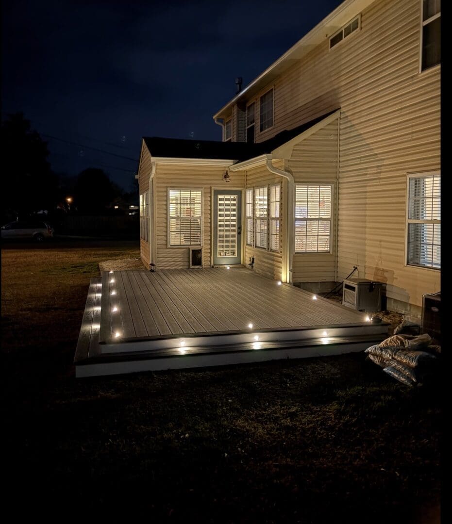 Custom composite deck project in Virginia Beach VA