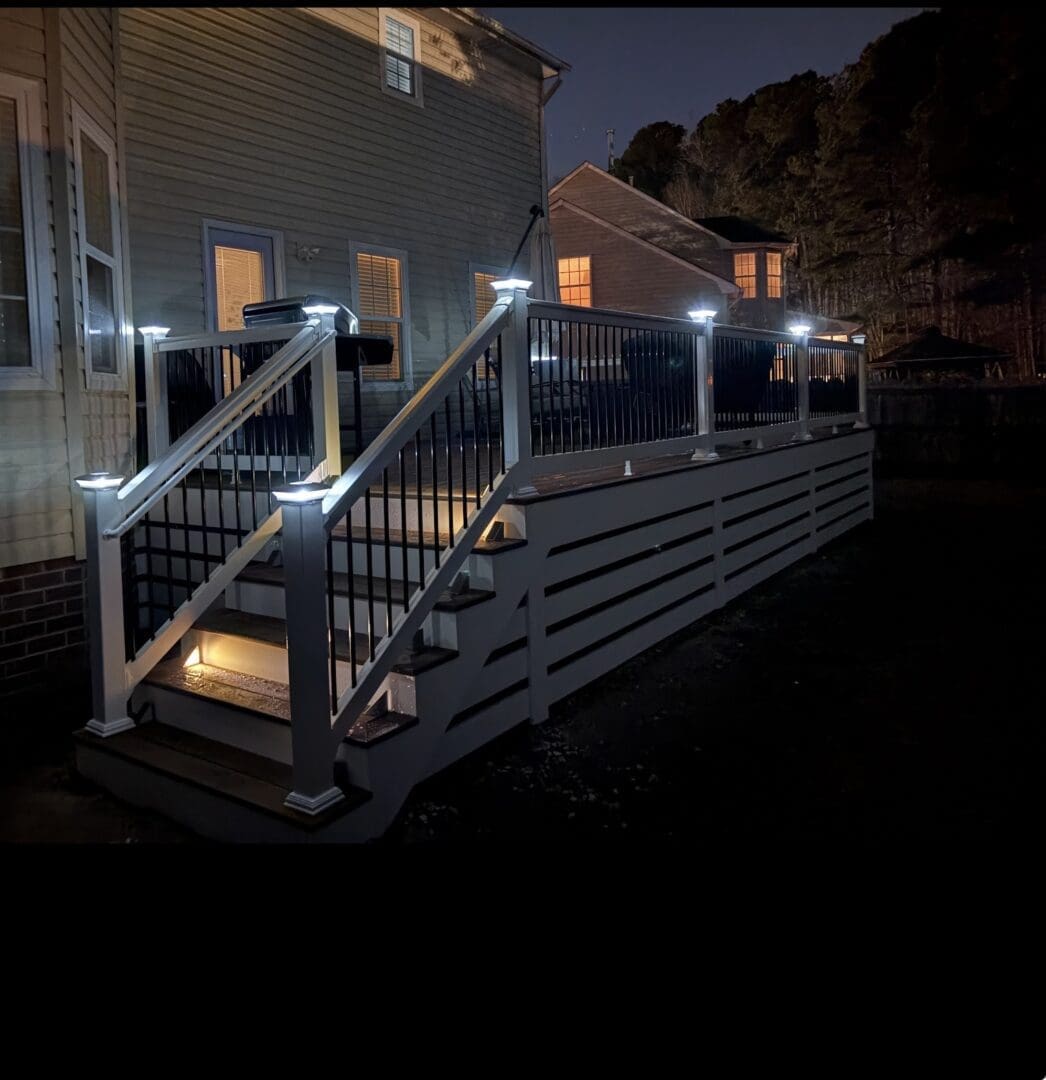 Finished outdoor living and deck project in Coastal Virginia