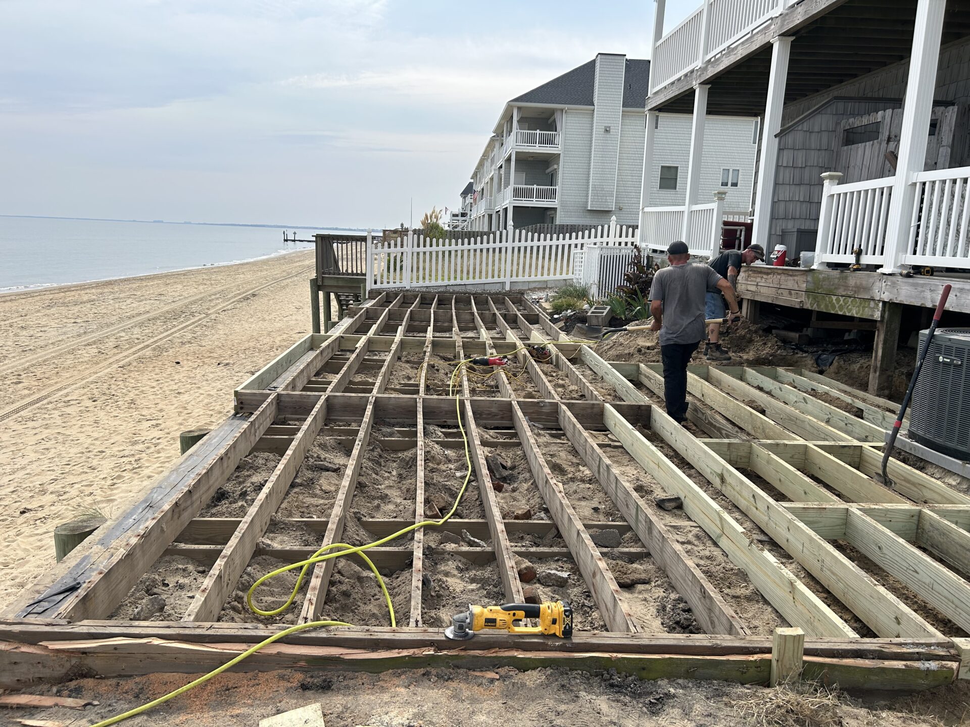 Custom deck and outdoor living space built in Coastal Virginia