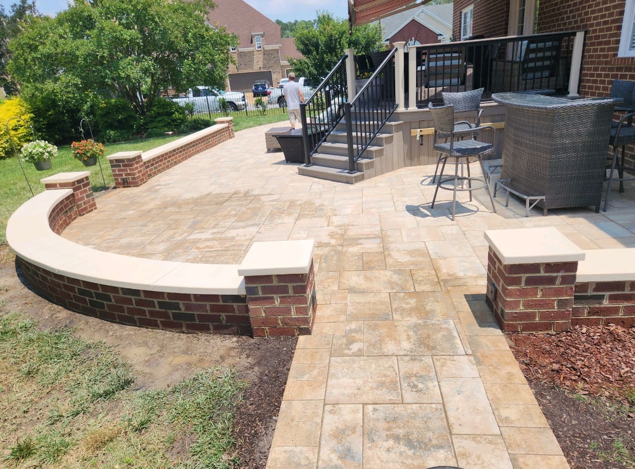 Custom deck construction and outdoor living project in Hampton Roads