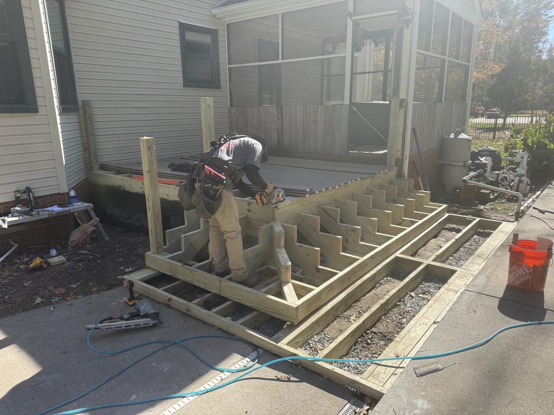 Deck framing and structural inspection by B&B Decks