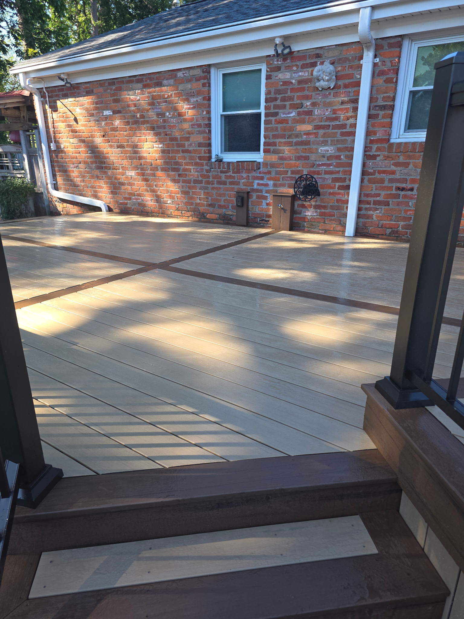 TimberTech composite deck with railing in Northern Suffolk VA